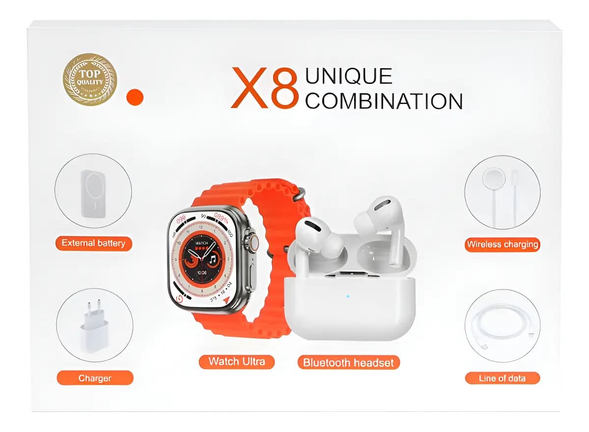 Set Smartwatch X8 Ultra+ Audífonos — foto 5