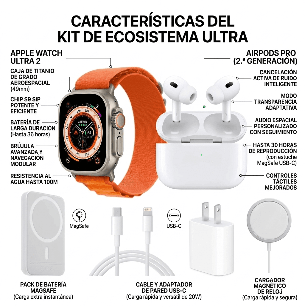 Set Smartwatch X8 Ultra+ Audífonos — foto 4