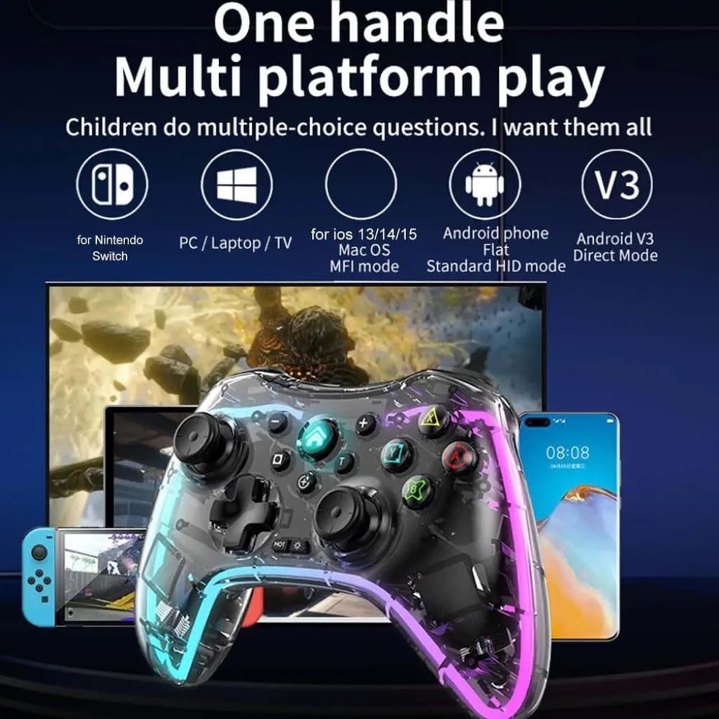 Joystick Gaming Transparente Inalámbrico — foto 2