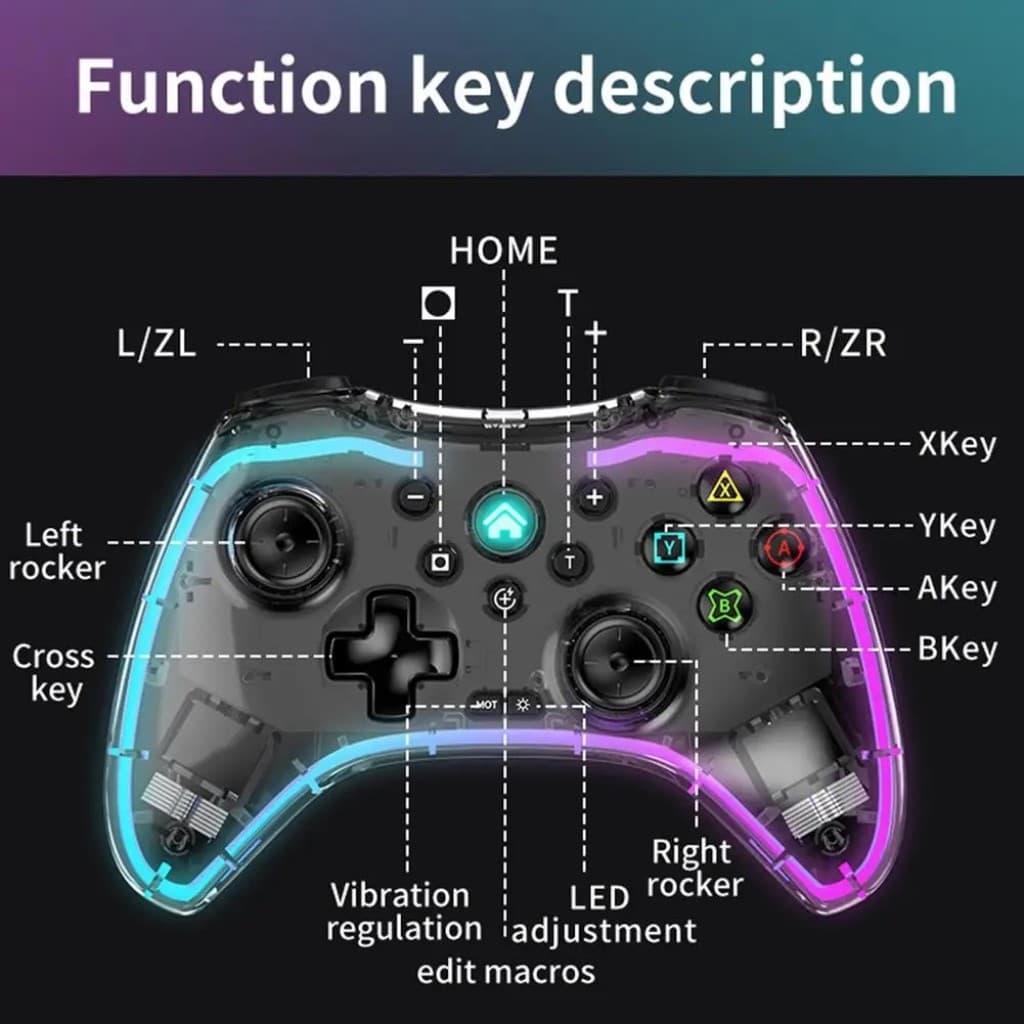 Joystick Gaming Transparente Inalámbrico — foto 5