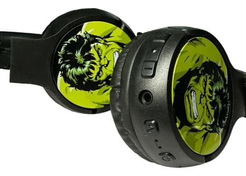Audifonos Bluetooth Marvel Comic Hi Fi Manos Libres Hulk Negro — foto 3