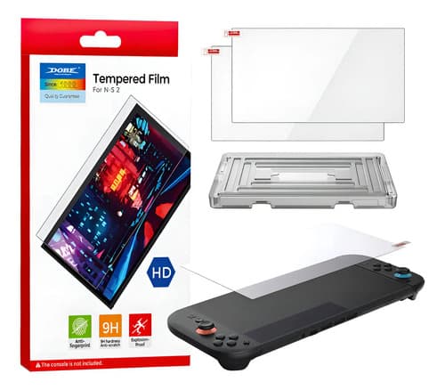 Pack 2 Protectores Pantalla Vidrio Templado Dobe Nintendo Switch 2 9h