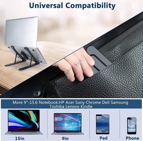 Soporte Notebook Macbook 15,6 Portátil Plegable Practico Abs — foto 6