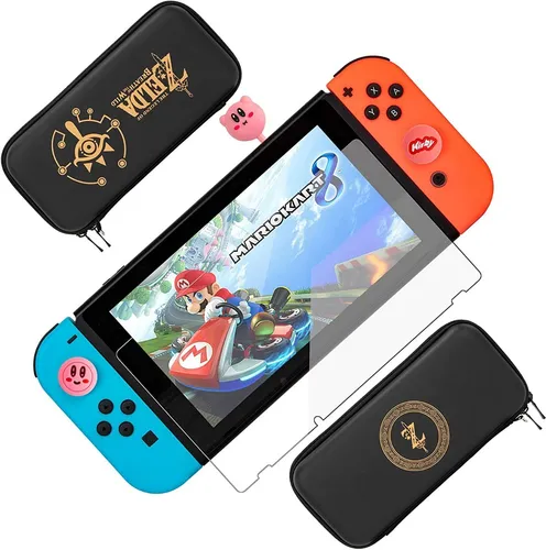 Bolso Case Zelda Nintendo Switch V1 V2 + Mica De Vidrio  — foto 6