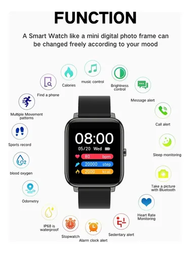 Smartwatch C&h P22 Deportivo Impermeable De 1.4  Con Correa Verde De Silicona Verde Oscuro — foto 6