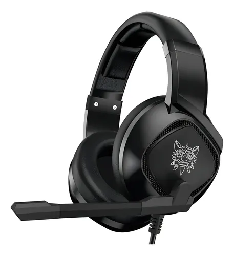 Audífonos Gamer Diadema Inalámbrica Onikuma K19 Negro Gaming Headset Con Microfono Con Luz Rgb Led Para Xbox Ps4 Pc