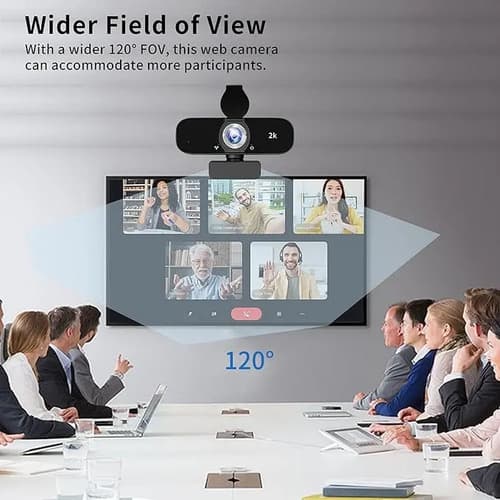 Camara Web 2k 1440p Calidad Mac/windows Con Tripode Negro — foto 3