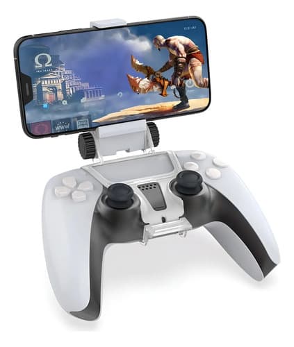 Clip Soporte Celular Compatible Con Control Playstation Ps5 Blanco