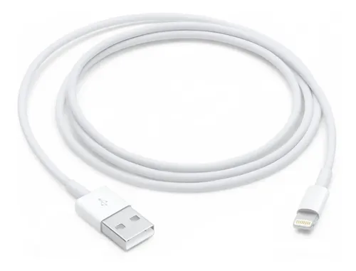 Cable iPhone Certificado 1 Metro Usb Lightning P/ 5 6 7 8 X Blanco