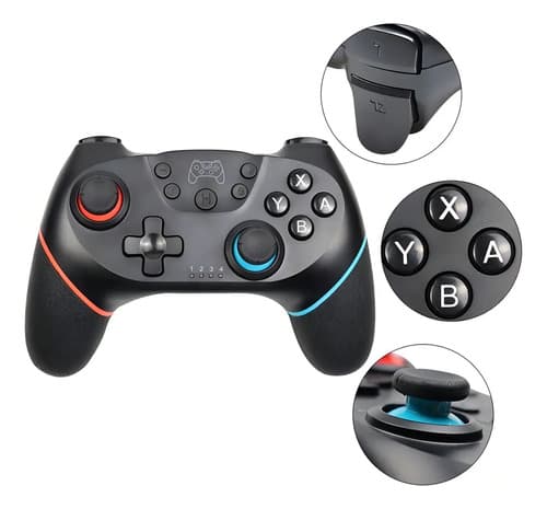 Mando Gamepad Inalámbrico Compatible Nintendo Switch Y Pc Ergonomía Negro — foto 5
