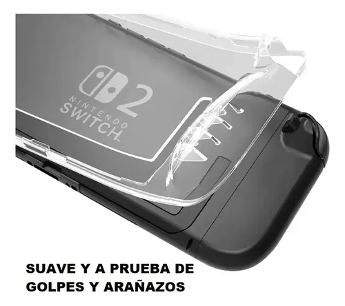 Carcasa Transparente Protectora Compatible Nintendo Switch 2 Blanco — foto 2