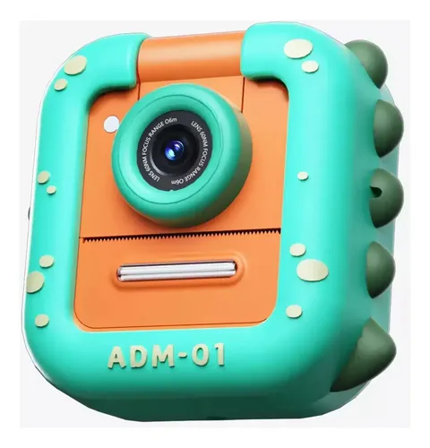 Camara Instantanea Niños Print Hd 2.5k Dino Video Juegos Mp3 Verde