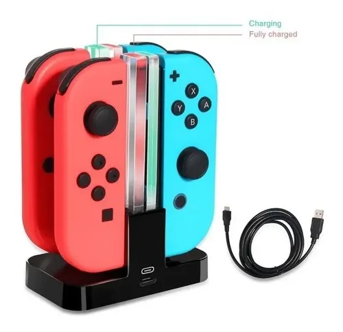 Cargador Nintendo Switch Dobe Para 4 Joy-con Con Led Ns Dock — foto 4