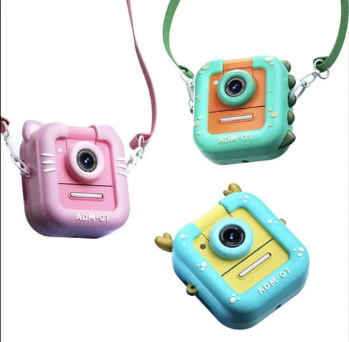 Camara Instantanea Niños Print Hd 2.5k Dino Video Juegos Mp3 Verde — foto 3