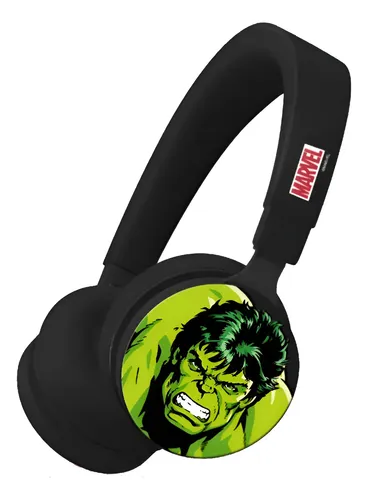 Audifonos Bluetooth Marvel Comic Hi Fi Manos Libres Hulk Negro
