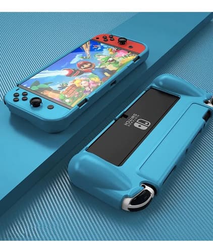 Carcasa Grip Funda Goma Tpu Compatible Nintendo Switch Oled — foto 2