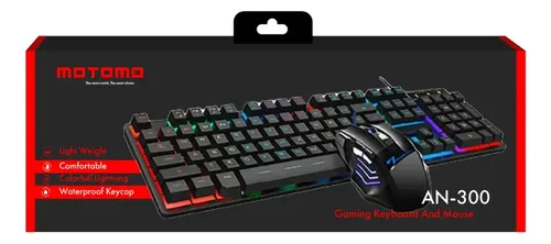Kit Gamer Alámbrico Rgb Teclado + Mouse Motomo Mod. An-300 Negro — foto 2