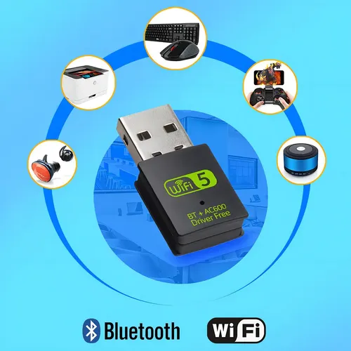 Usb Wifi Bluetooth 4.2 600 Mbps Dual Band 2.4 5ghz — foto 5