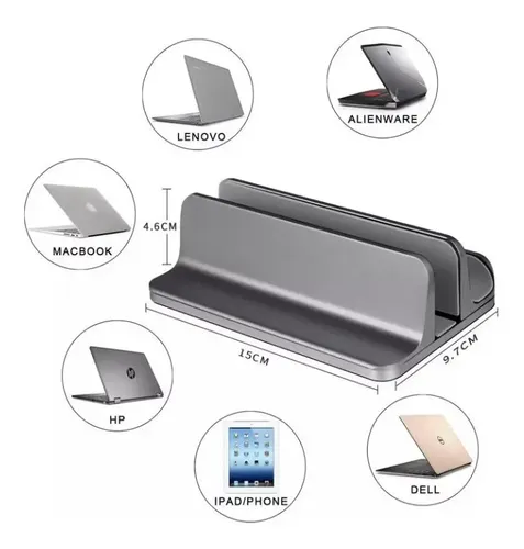 Soporte Base Vertical Aluminio Para Mac Macbook Notebook Aluminio — foto 3