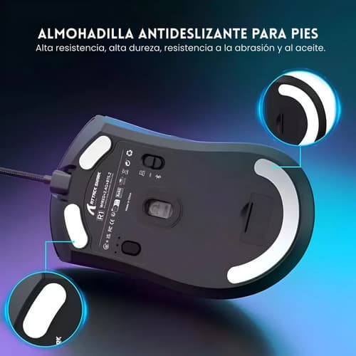 Mouse Gamer X11 Attack Shark Tri Mode 22000 Dpi Paw3311 Dock Color Negro — foto 5