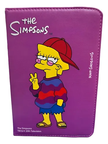 Funda Universal Tablet Simpsons Protector 9'' 10'' Pulgadas Lila Lisa
