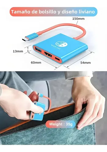 Dock Hub Portátil Compatible Nintendo Switch Tv Hdmi — foto 5