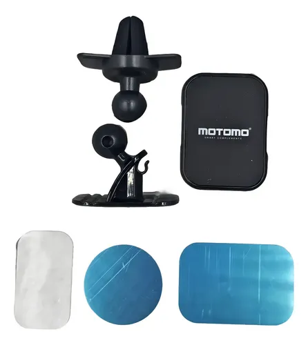 Soporte Magnético Celular, 2 En 1, 360° Para Auto Motomo Color Negro — foto 3
