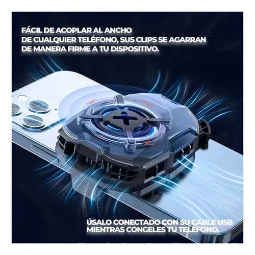 Enfriador Memo Dl16 Gamer Para Teléfono Con Cooler Rgb Tipo C Negro — foto 5
