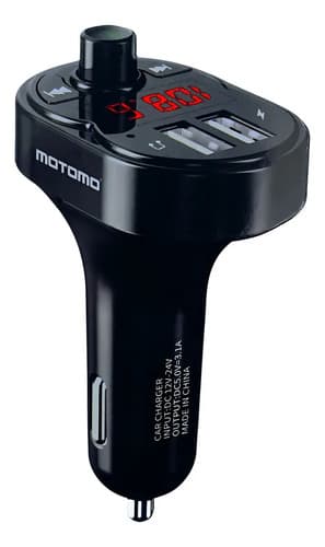 Transmisor Fm Bluetooth Para Auto Con Cargador Usb Doble Y Lectura De Memoria