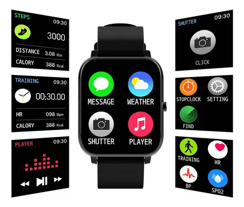 Smartwatch C&h P22 Deportivo Impermeable De 1.4  Con Correa Verde De Silicona Verde Oscuro — foto 5