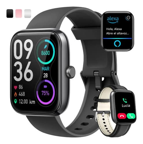 Reloj Inteligente Resistente Al Agua Para Hombres Y Mujeres Negro Mesh