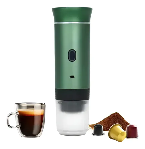 Maquina De Cafe Portatil De Espresso Mini Capsulas Colores Color Verde