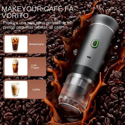 Máquina De Café Espresso Portátil, 3 En 1 Capsulas Molido Plateado — foto 5