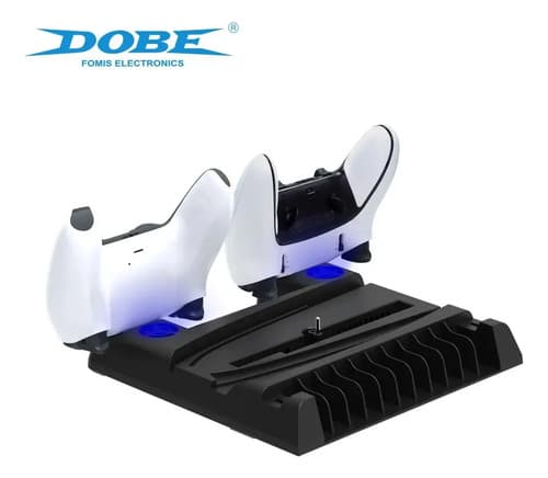Cooler Dobe Ps5 Todos Los Modelos Carga Controles Audifonos Negro — foto 3