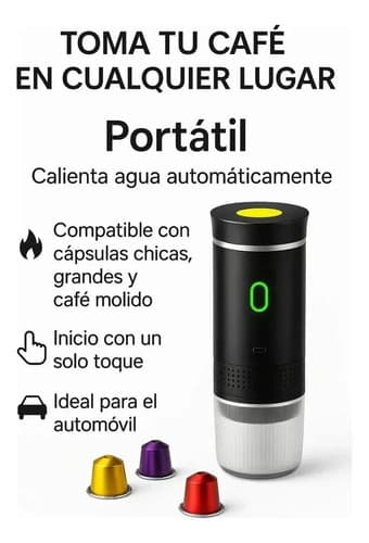 Cafetera Portátil Expreso 3 En 1 Cápsulas Nespresso Recargable 15 Bar Negra Negro — foto 3