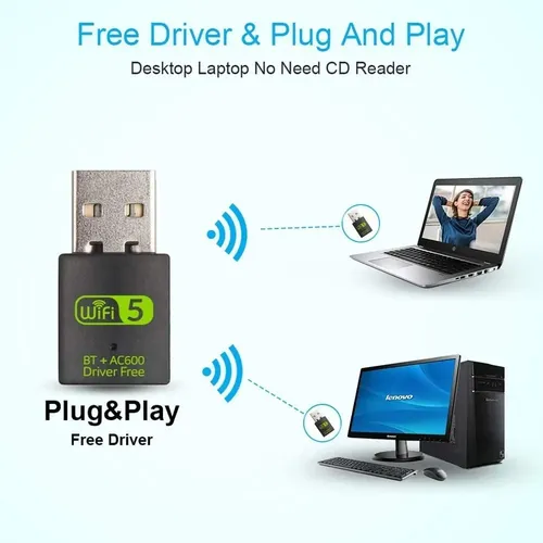 Usb Wifi Bluetooth 4.2 600 Mbps Dual Band 2.4 5ghz — foto 4