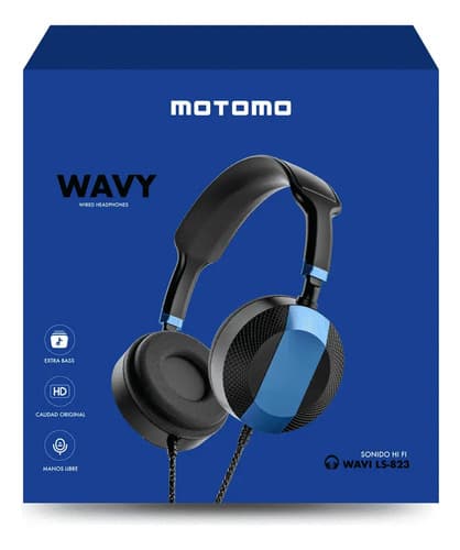 Audífonos Motomo Wavy Ls823 Headphones Extra Bass Negro — foto 2