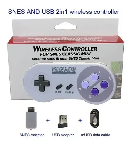 Control Inalambrico Snes Mini Pc Android Raspberry Joystick  Blanco — foto 2