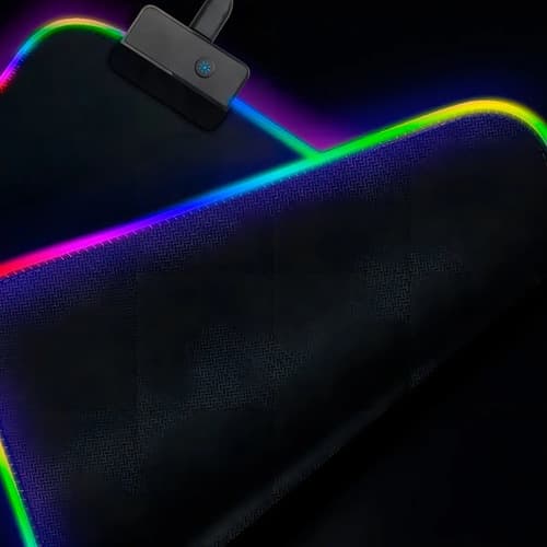 Mouse Pad Gamer Gms X5 80x30cm Fibra Negro Rgb Led Antideslizante — foto 4