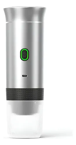 Máquina De Café Espresso Portátil, 3 En 1 Capsulas Molido Plateado