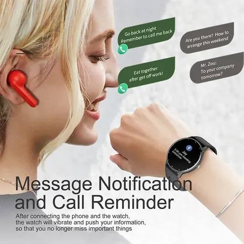 Smartwatch Lige Ip67 Bw0223 Display De 1.39  Con Correa De Silicona - Color Black Negro Black Negro — foto 4