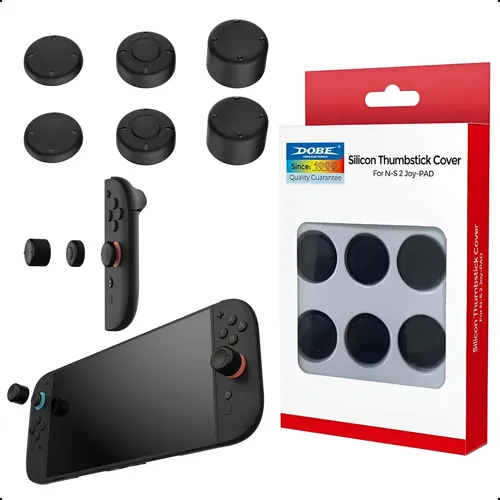 Grip Silicona Palanca Cover Para Switch 2 Joycon 2 - Grip Negro