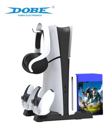 Soporte Base Carga Y Refrigeracion Ps5 Todos Los Modelos Negro