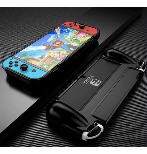 Carcasa Grip Funda Goma Tpu Compatible Nintendo Switch Oled — foto 5