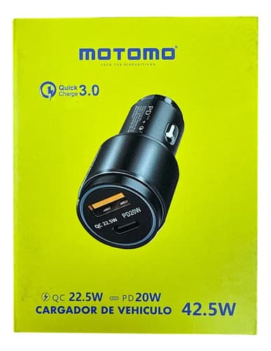 Cargador Auto Joigo Usb C Pd 42.5w Carga Rápida Dual Negro — foto 3