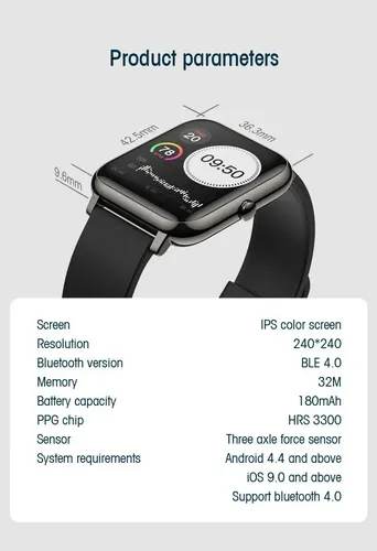 Smartwatch C&h P22 Deportivo Impermeable De 1.4  Con Correa Verde De Silicona Verde Oscuro — foto 3