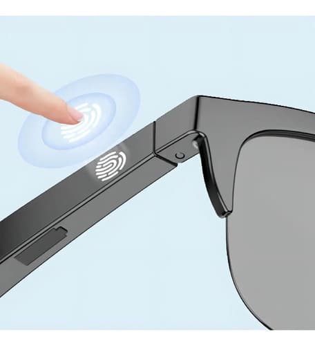 Lentes De Sol Con Bocinas Bluetooth Manos Libres Microfono Diseño Negro — foto 3