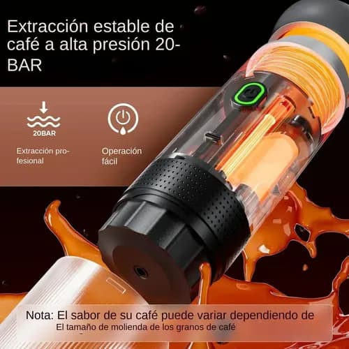 Máquina De Café Espresso Portátil, 3 En 1 Capsulas Molido Plateado — foto 4