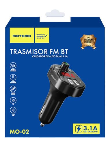 Transmisor Fm Bluetooth Para Auto Con Cargador Usb Doble Y Lectura De Memoria — foto 3