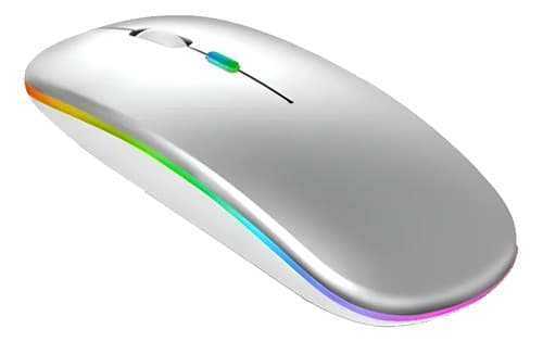 Mouse Inalambrico Rgb Motomo Ap-01 Recarga 1600 Dpi Gris